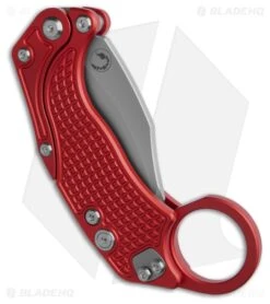 Reate Knives Reate EXO-K Gravity Karambit Button Lock Knife Red Aluminum (3.1" Stonewash) 11 Reate Knives Reate EXO-K Gravity Karambit Button Lock Knife Red Aluminum (3.1" Stonewash) -Knife Craft Store Reate EXO K Gravity Karambit Button Lock Knife Red Aluminum 3in SW BHQ 192734 td side large
