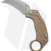 Reate Knives Reate EXO-K Gravity Karambit Button Lock Knife Tan Aluminum (3.1" Stonewash)