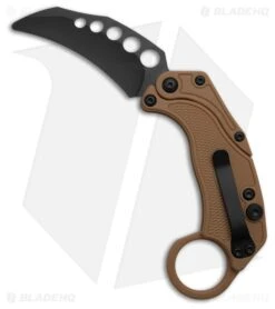 Reate Knives Reate EXO-K Gravity Karambit Button Lock Knife Green Aluminum (3.1" Black) -Knife Craft Store Reate EXO K Gravity Karambit Trainer large 2