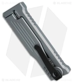 Reate Knives Reate EXO Mini Tanto Gravity Knife Gray Aluminum (2.6" Satin Nitro-V) -Knife Craft Store Reate EXO Mini Tanto Gravity Knife Gray Aluminum 2in Satin Nitro V BHQ 220777 td side large 1