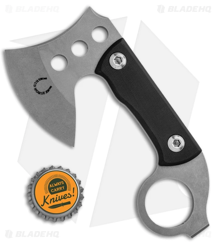 Red Horse Knife Works Karamahawk Mini Tomahawk Black G-10 W/ Kydex Sheath 4 Red Horse Knife Works Karamahawk Mini Tomahawk Black G-10 W/ Kydex Sheath - Image 4