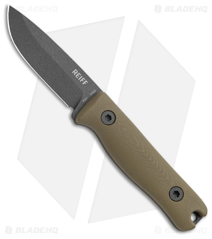 Reiff Knives F3XC EDC Bushcraft Survival Knife OD Green G-10 (2.9" Tungsten) 1 Reiff Knives F3XC EDC Bushcraft Survival Knife OD Green G-10 (2.9" Tungsten)