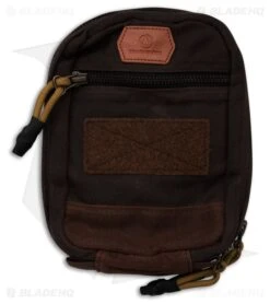 Roaring Fire Smolder Waxed Canvas Organizer Pouch Brown