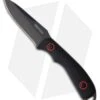 Rough Ryder Neck Knife Fixed Blade Knife Black/Red Smooth Bone (3" Black)