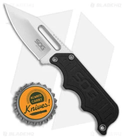 SOG Instinct Fixed Blade Knife Black G-10 (2.3" Satin) NB1012 -Knife Craft Store SOG Instinct Fixed Blade Black G 10 Satin BHQ 28203 jr bottlecap large