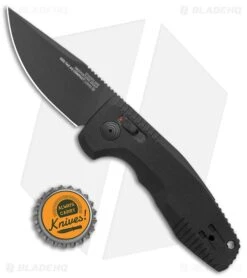 SOG Knives SOG-TAC AU Compact Automatic Knife Black (3" Black) -Knife Craft Store SOG Knives SOG TAC AU Compact Auto Black Black 15 38 07 57 BHQ 119252 jr bottlecap large