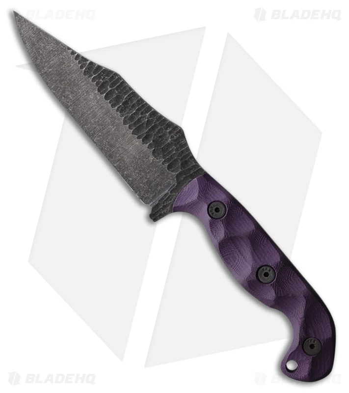 Stroup Knives TU1 Fixed Blade Knife Purple G-10 (4.5" Acid Wash) 1 Stroup Knives TU1 Fixed Blade Knife Purple G-10 (4.5" Acid Wash)