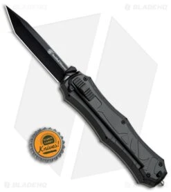 Smith & Wesson M&P OTF Assist Finger Actuator Tanto Knife (3.2" Black) -Knife Craft Store Smith Wesson OTF Assist Finger Actuator Tanto Black SWOTF9TB BHQ 67477 jr bottlecap 2 large