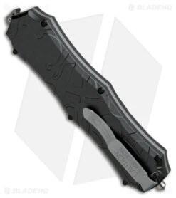 S&W M&P OTF Assist Finger Actuator Tanto Knife (3.2" Black Serr) 10 S&W M&P OTF Assist Finger Actuator Tanto Knife (3.2" Black Serr) -Knife Craft Store Smith Wesson OTF Assist Finger Actuator Tanto Black Serr SWOTF9TBS BHQ 67474 jr side large