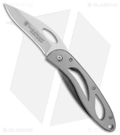 Smith & Wesson Extreme Ops Liner Lock Knife Silver Aluminum (2.75" Satin)