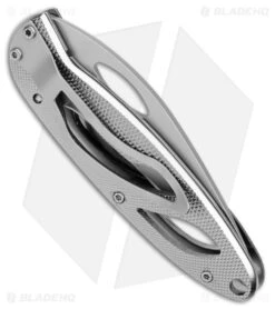 Smith & Wesson Extreme Ops Liner Lock Knife Silver Aluminum (2.75" Satin) -Knife Craft Store Smith and Wesson Extreme Ops LL Silver Aluminum Satin BHQ 174753 jr side large