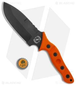 Sniper Bladeworks MAMU Fixed Blade Knife Orange G-10 (5.5" Black) -Knife Craft Store Sniper Bladeworks MAMU Fixed Blade Orange G 10 Black BHQ 143947 jr bottlecap large