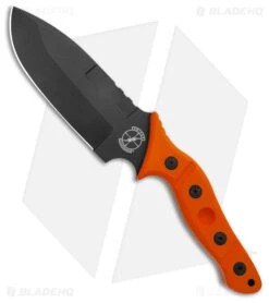 Sniper Bladeworks MAMU Fixed Blade Knife Orange G-10 (5.5" Black)