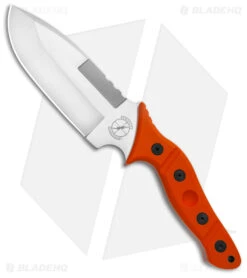 Sniper Bladeworks MAMU Fixed Blade Knife Orange G-10 (5.5" Satin)