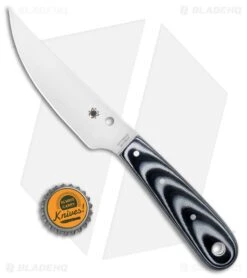 Spyderco Bow River Fixed Blade Knife Black/Gray G-10 (4.4" Satin) FB46GP -Knife Craft Store Spyderco Bow River Black Gray G 10 Satin FB46GP BHQ 85407 jr bottlecap large