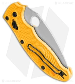 Spyderco Manix 2 MagnaCut Lightweight Salt Knife Yellow Polymer (3.4" Satin) 5 Spyderco Manix 2 MagnaCut Lightweight Salt Knife Yellow Polymer (3.4" Satin) -Knife Craft Store Spyderco Manix 2 MagnaCut Lightweight Salt Knife Yellow Polymer 3in Satin BHQ 191664 td side large