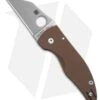 Spyderco MicroJimbo Compression Lock Knife Brown G-10 (2.5" Satin 15V )