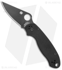 Spyderco Para 3 Compression Lock Knife Black G-10 (3" Black DLC) C223GPBK