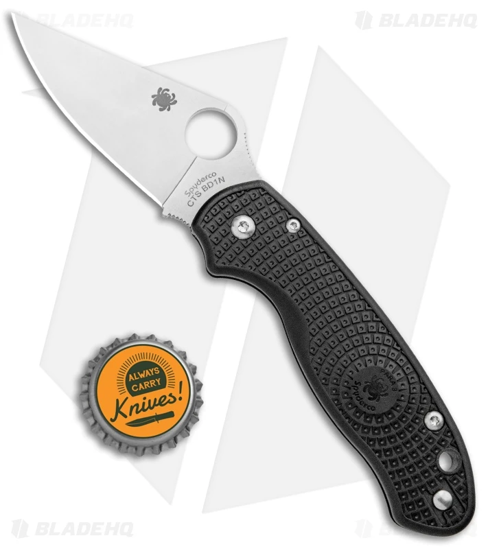 Spyderco Para 3 Lightweight Compression Lock Knife Black FRN (3" Satin) 4 Spyderco Para 3 Lightweight Compression Lock Knife Black FRN (3" Satin) - Image 4