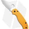 Spyderco Para 3 Salt MagnaCut Lightweight Compression Lock Yellow FRN (3" Satin)