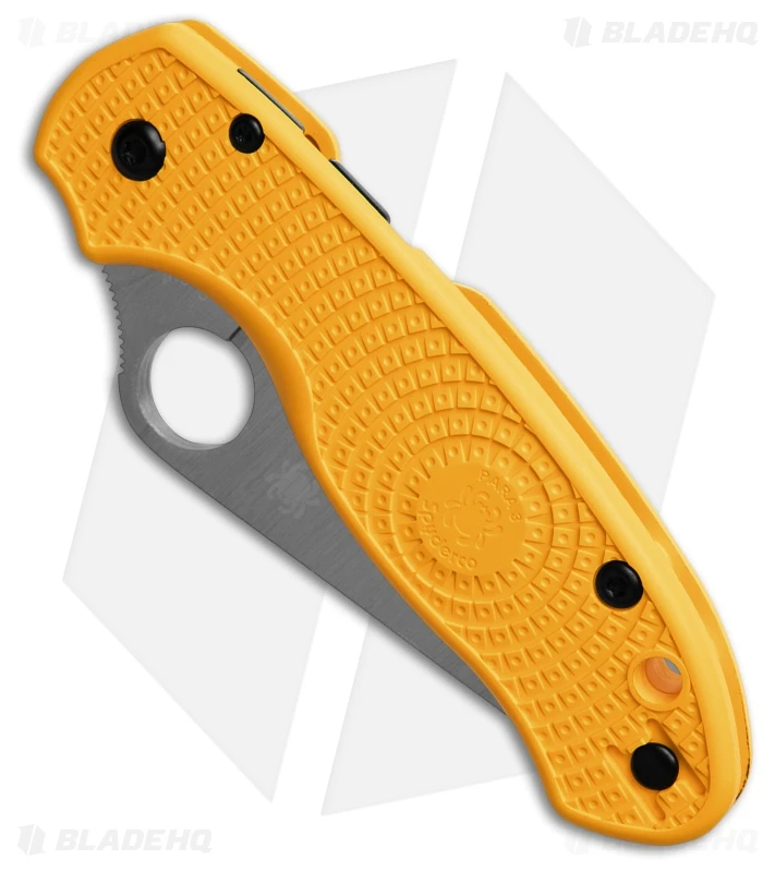 Spyderco Para 3 Salt MagnaCut Lightweight Compression Lock Yellow FRN (3" Satin) 2 Spyderco Para 3 Salt MagnaCut Lightweight Compression Lock Yellow FRN (3" Satin) - Image 2
