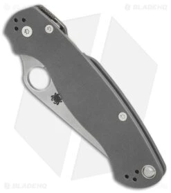 Spyderco Paramilitary 2 Knife Dark Gray G-10 (3.4" Stonewash Maxamet) C81GPDGY2 -Knife Craft Store Spyderco Paramilitary 2 Dark Gray G10 satin maxamet BHQ 71341 er spine large