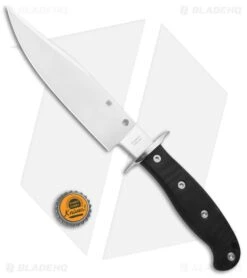 Spyderco Respect Bowie Fixed Blade Knife Black G-10 (7.9" Satin) FB44GP -Knife Craft Store Spyderco Respect Bowie Black G 10 Satin FB44GP BHQ 78715 jr bottlecap large
