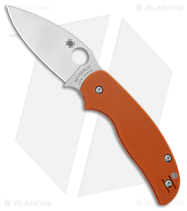 Spyderco Sage 5 CPM REX 121 Compression Lock Knife Burnt Orange G-10 (3" Satin) 1 Spyderco Sage 5 CPM REX 121 Compression Lock Knife Burnt Orange G-10 (3" Satin)
