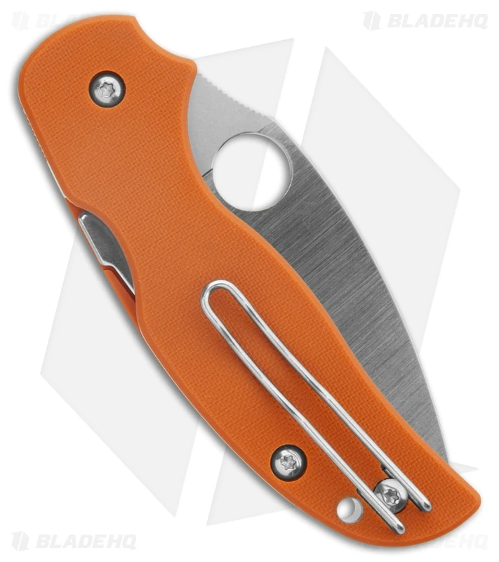 Spyderco Sage 5 CPM REX 121 Compression Lock Knife Burnt Orange G-10 (3" Satin) 3 Spyderco Sage 5 CPM REX 121 Compression Lock Knife Burnt Orange G-10 (3" Satin) - Image 3