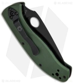 Spyderco Tenacious Liner Lock Knife Green G-10 (3.39" Black) C122GPBGR -Knife Craft Store Spyderco Tenacious LL G 10 Green Black C122GPSBGR BHQ 61868 jr side large
