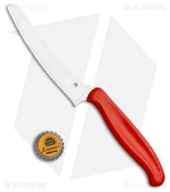 Spyderco Z-Cut Lightweight Red Blunt Tip (4.5" Satin Serr) K13SBK -Knife Craft Store Spyderco Z Cut Lightweight Red Blunt Tip K13SRD BHQ 107971 jr bottlecap large