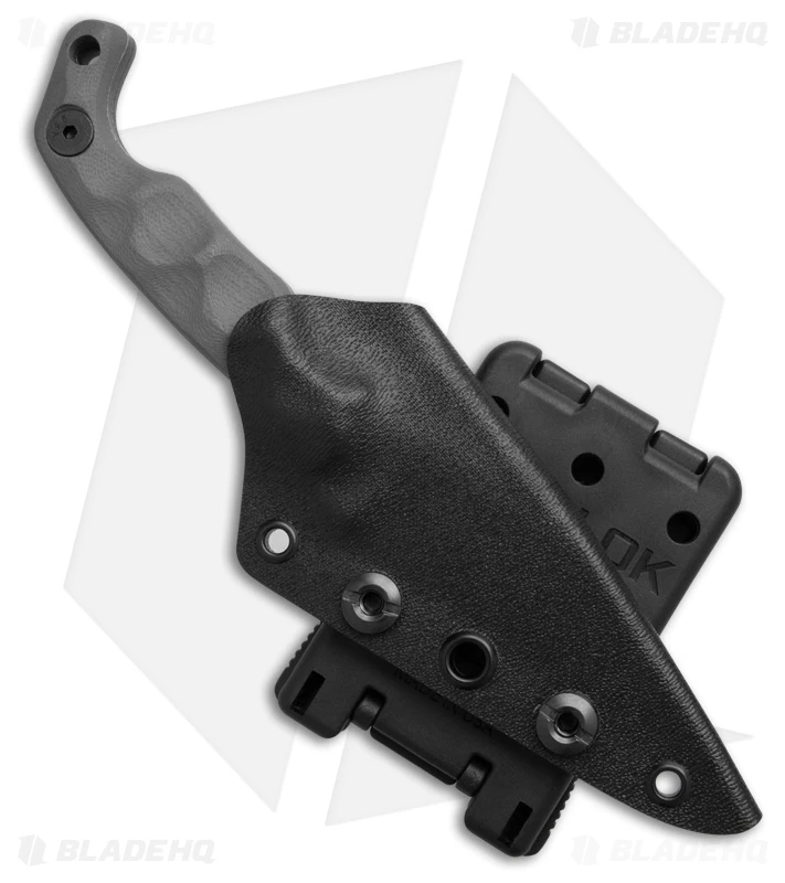 Stroup Knives Mini Mod 2 Hawkbill Fixed Blade Knife Grey G-10 (3.00" Black SW) 2 Stroup Knives Mini Mod 2 Hawkbill Fixed Blade Knife Grey G-10 (3.00" Black SW) - Image 2