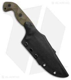 Stroup Knives TU1 Fixed Blade Knife OD Green G-10 (4.5" FDE) -Knife Craft Store Stroup Knives TU1 Fixed Blade Knife OD Green G 10 4in FDE BHQ 218999 td side large