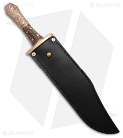 Svord Limited Edition Half Horse/Alligator Fixed Blade Bowie Knife (9.5" Satin) -Knife Craft Store Svord Limited Edition Half Horse Alligator Fixed Blade Bowie Knife 9in Satin BHQ 223765 td side large
