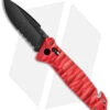 TB Outdoor CAC Bar Lock Knife W/ Breaker Red G-10 (3.7" Black Serr)