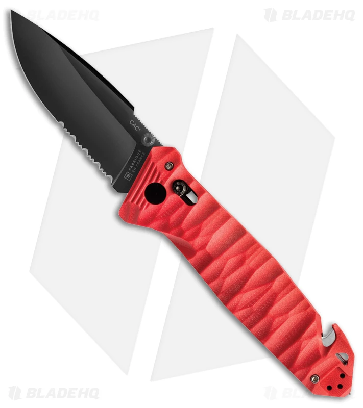 TB Outdoor CAC Bar Lock Knife W/ Breaker Red G-10 (3.7" Black Serr) 1 TB Outdoor CAC Bar Lock Knife W/ Breaker Red G-10 (3.7" Black Serr)