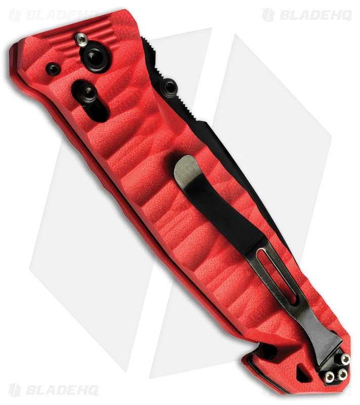 TB Outdoor CAC Bar Lock Knife W/ Breaker Red G-10 (3.7" Black Serr) 2 TB Outdoor CAC Bar Lock Knife W/ Breaker Red G-10 (3.7" Black Serr) - Image 2
