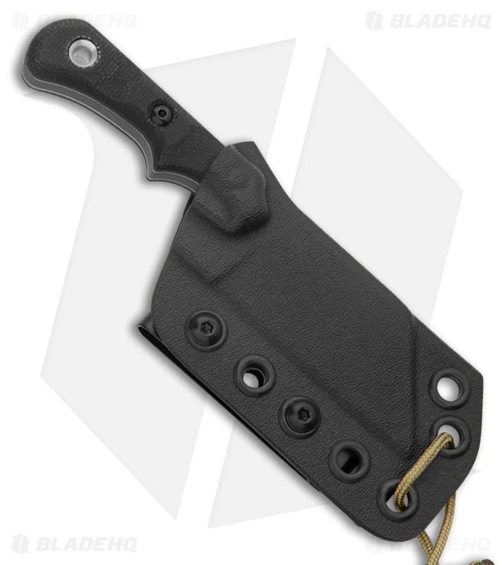 TOPS Knives Ivie Fixed Blade Neck Knife Black Canvas Micarta (2.5" Cerakote) 3 TOPS Knives Ivie Fixed Blade Neck Knife Black Canvas Micarta (2.5" Cerakote) - Image 3