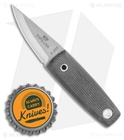 TOPS Knives TOPS Mini Tanimboca Puukko Fixed Blade Neck Knife Micarta (1.625" Gray) -Knife Craft Store TOPS Mini Tanimbocca Puukko MPUK01 BHQ 116687 LS Bottlecap large