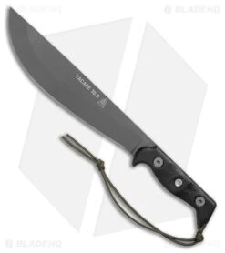 TOPS Knives TOPS Yacare 10.0 Fixed Blade MacheteBlack Micarta (10.1" Tungsten Cerakote)