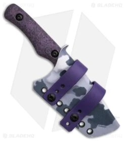 The Wizard Forge Goblin Fixed Blade Knife Purple Griptec (4" Blk SW) -Knife Craft Store The Wizard Forge Goblin Fixed Blade Knife Purple Griptec 4in Black SW BHQ 219156 td side large
