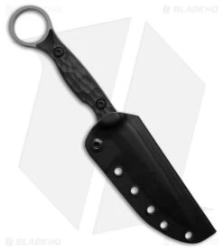 Toor Knives Serpent S Fixed Blade Knife Black/Gray G-10 (3.9" Phantom Gray) -Knife Craft Store Toor Knives Serpent S Fixed Blade Knife Phantom Gray 3.9in Gray BHQ 197847 hd side large