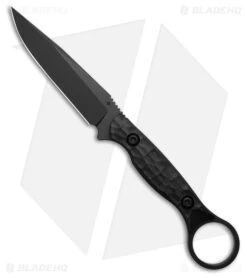 Toor Knives Serpent S Fixed Blade Knife Black G-10 (3.9" Socom Black)