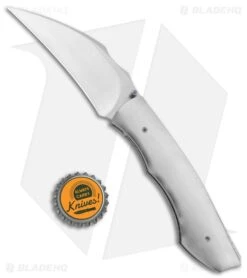 Tuch Titanium Liner Lock Knife Blue Pocket Clip (3.25" Satin) -Knife Craft Store Tuch SS LL Blue Pocket Clip Satin BHQ 81356 jr bottlecap large