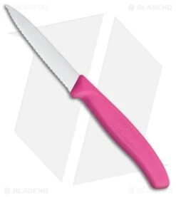 Victorinox Swiss Classic Paring Knife Pink Polypropylene (3" Satin Full Serr)