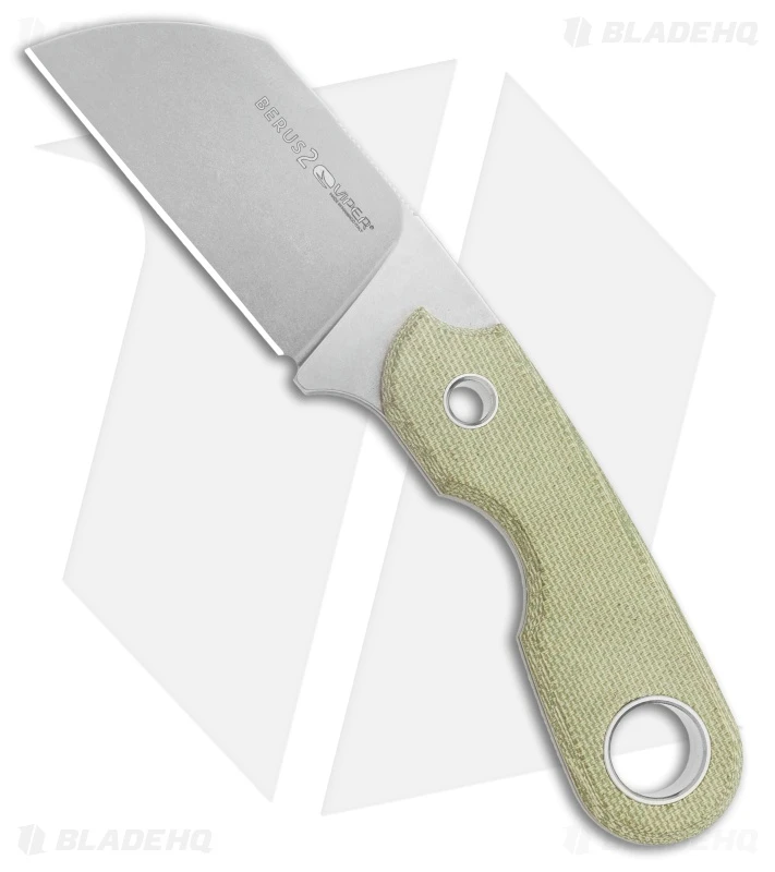 Viper Knives Berus Fixed Blade Knife Sheepsfoot Green Micarta (3.5" Satin) 1 Viper Knives Berus Fixed Blade Knife Sheepsfoot Green Micarta (3.5" Satin)