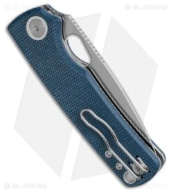 Vosteed Porcupine Top Liner Lock Knife Blue Micarta (3" Satin) -Knife Craft Store Vosteed Porcupine Top Liner Lock Knife Blue Micarta 3in Satin BHQ 213104 td side large