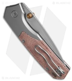 Vosteed Psyop 299 Top Liner Lock Knife Red Norplex UltreX Micarta (3" SW) -Knife Craft Store Vosteed Psyop 299 Top Liner Lock Knife Red Norplex UltreX Micarta 3in SW BHQ 220342 td side 2 large