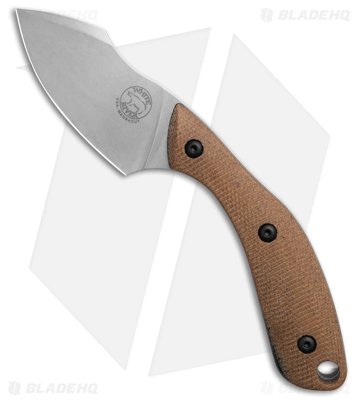 White River Apex Fixed Blade Knife Natural Canvas Micarta/Blk Liners (2.7" SW) 1 White River Apex Fixed Blade Knife Natural Canvas Micarta/Blk Liners (2.7" SW)
