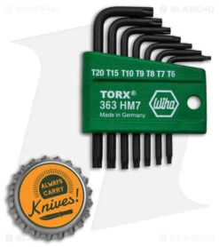 Wiha Tools L-Key Torx 7 Piece Bit Driver Set - 36392 -Knife Craft Store Wiha Tools Lkey Torx 7 pc Bit Driver Set BHQ 49040 td size large